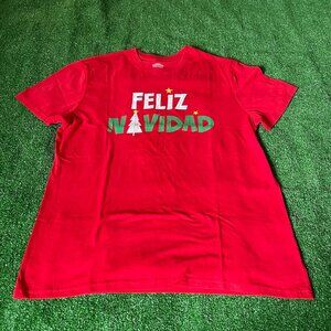 Wondershop Feliz Navidad Crew Neck Short Sleeve Loungewear Pajama Sleep Top L
